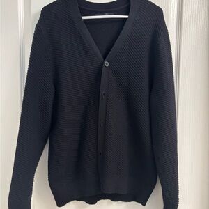 OAK + FORT Black Cardigan Sweater Timeless Design